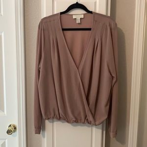 Sheer long sleeve blouse